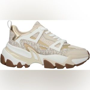 Michael Michael Kors Nick Mesh and Logo Trainer Beige